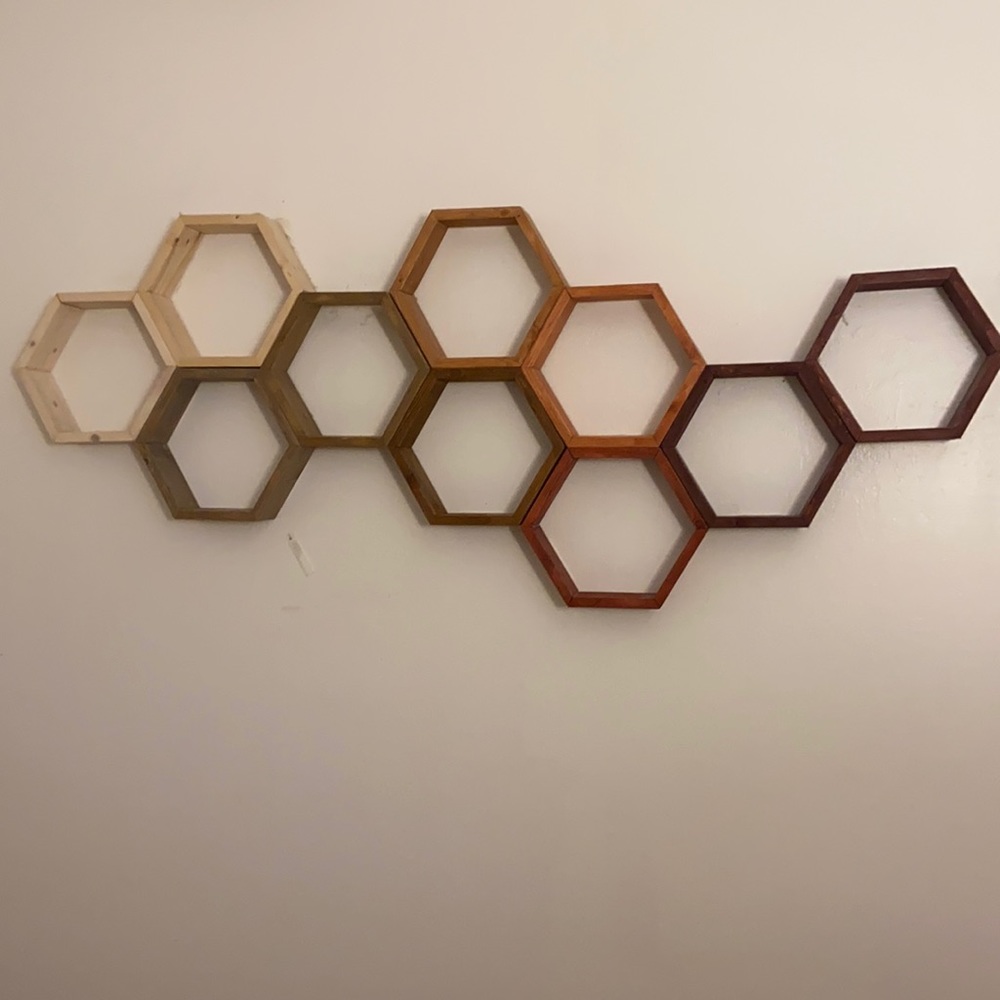 Honeycomb Bookcase bookshelves | Ombré
